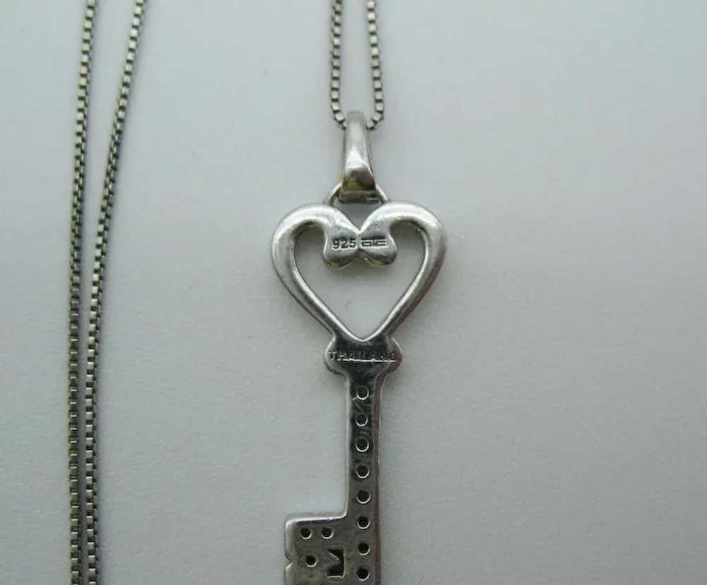Beautiful Signed STE 925 Sterling Silver Key to m… - image 5