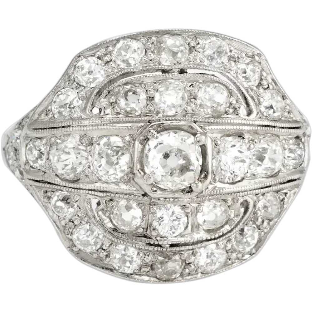 Vintage Art Deco 2.25ct Diamond Ring Platinum Fin… - image 1