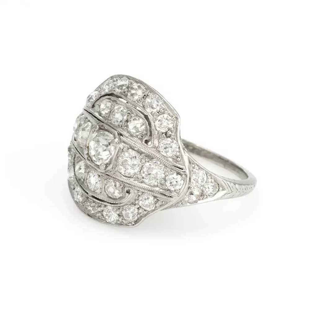 Vintage Art Deco 2.25ct Diamond Ring Platinum Fin… - image 4