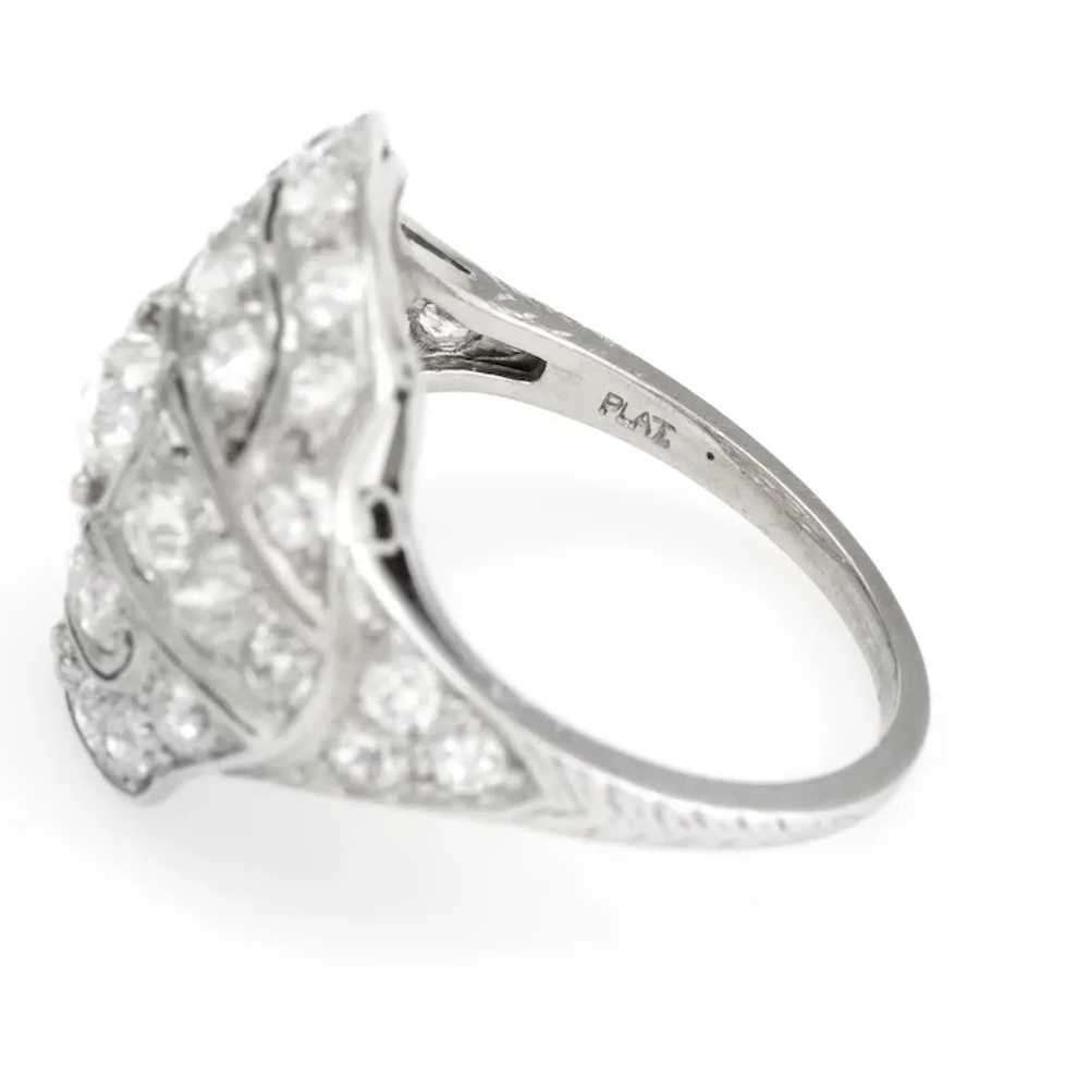 Vintage Art Deco 2.25ct Diamond Ring Platinum Fin… - image 7