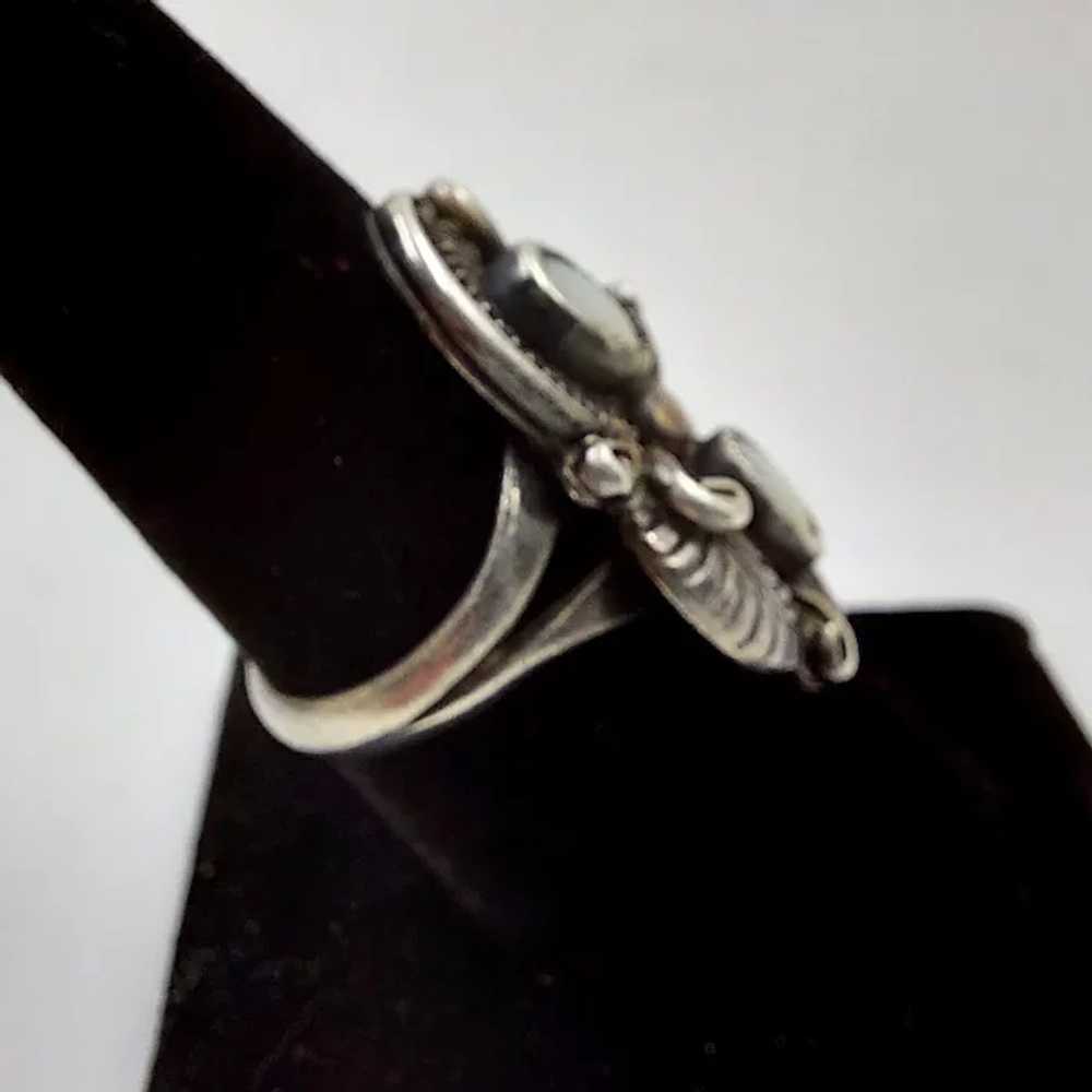 Sterling Silver Andy Cadman Navajo Mother of Pear… - image 2