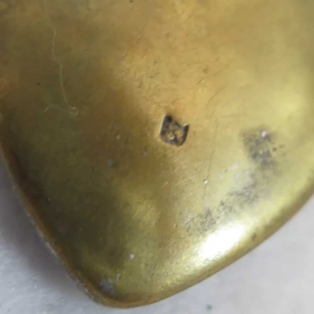 Antique Japanese Satsuma Shield Brooch - image 3