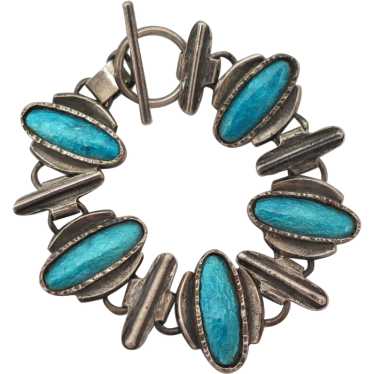 Vintage Blue Enamel Bracelet