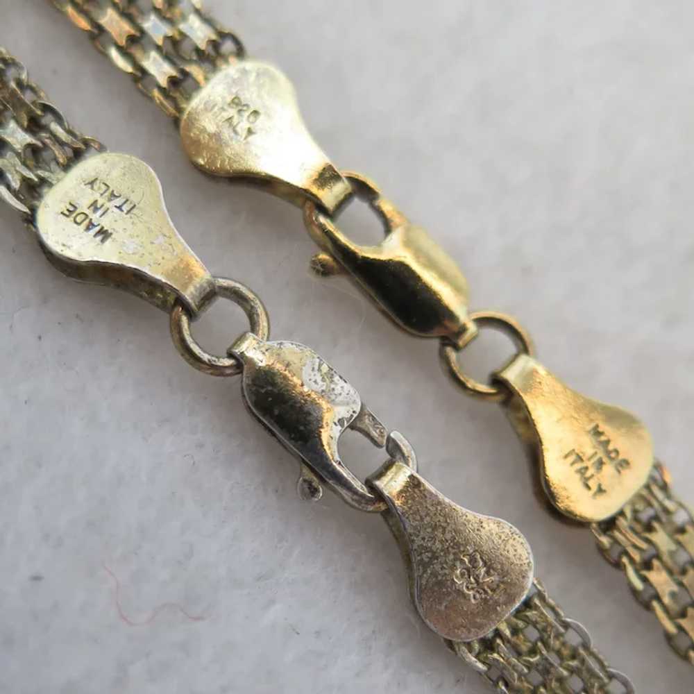 Vintage Italian Vermeil Necklace Bracelet Set - image 2