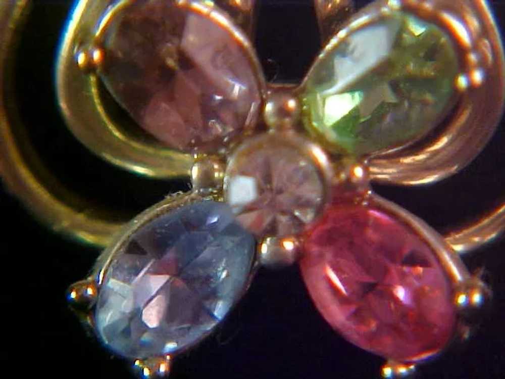 Kramer Pastel Color Rhinestone Dangle Earrings-Mi… - image 6