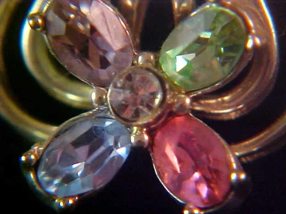 Kramer Pastel Color Rhinestone Dangle Earrings-Mi… - image 7