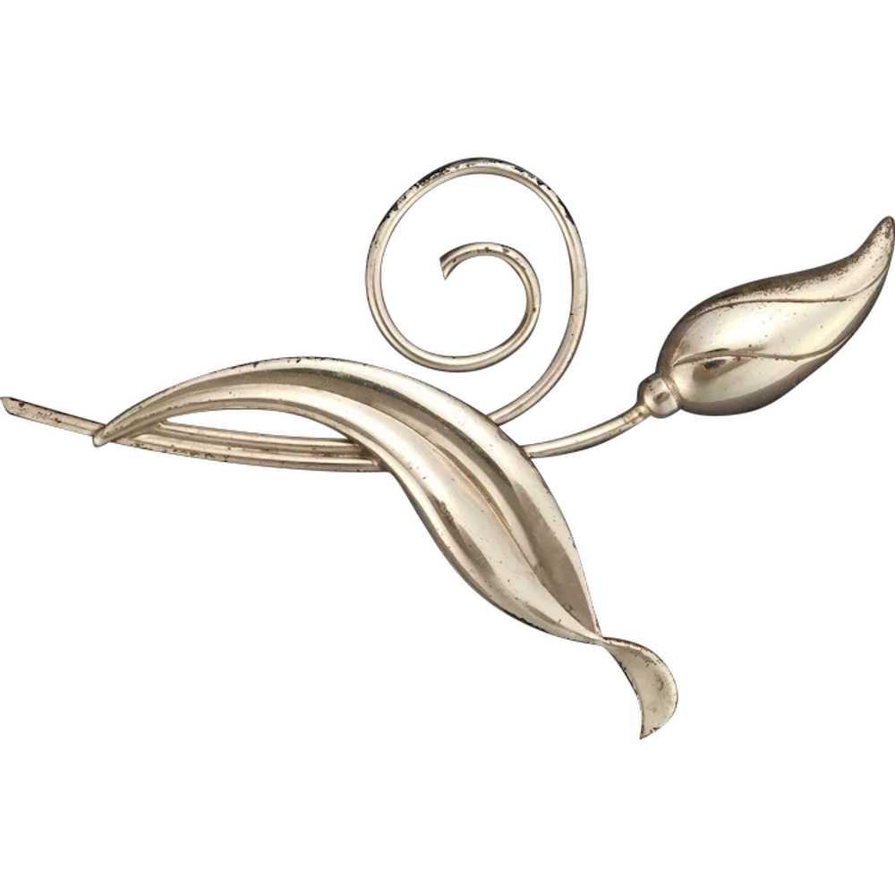 Sterling Silver Tulip Pin - image 1