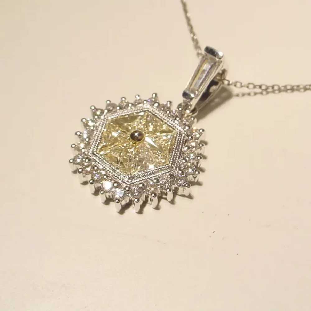 Lavish Champagne Diamond Pendant 18K - image 9