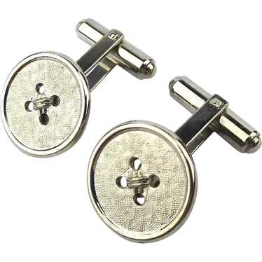 Vintage WEH Sterling Silver Button Cufflinks Walte