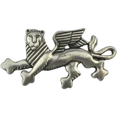 1988 Seagull Pewter GRIFFIN Pin Brooch