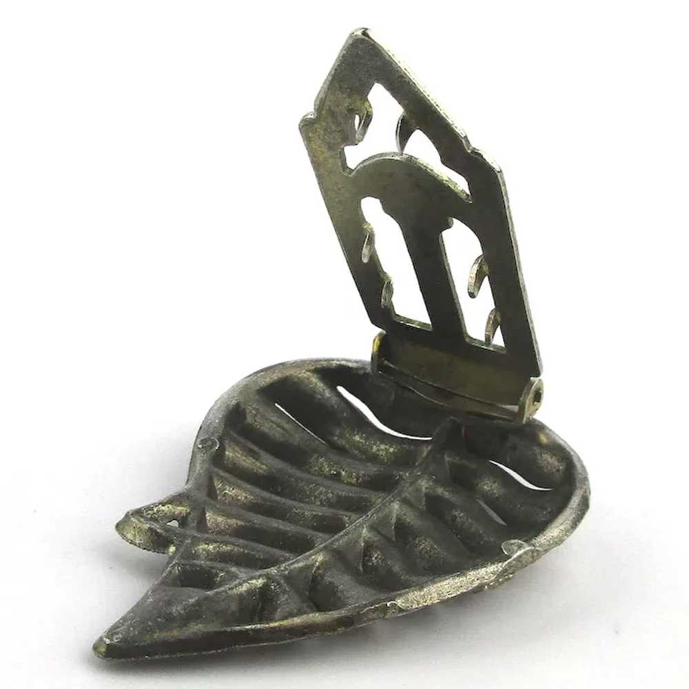 Art Deco Rhinestone Clip Pin Pendant - image 5