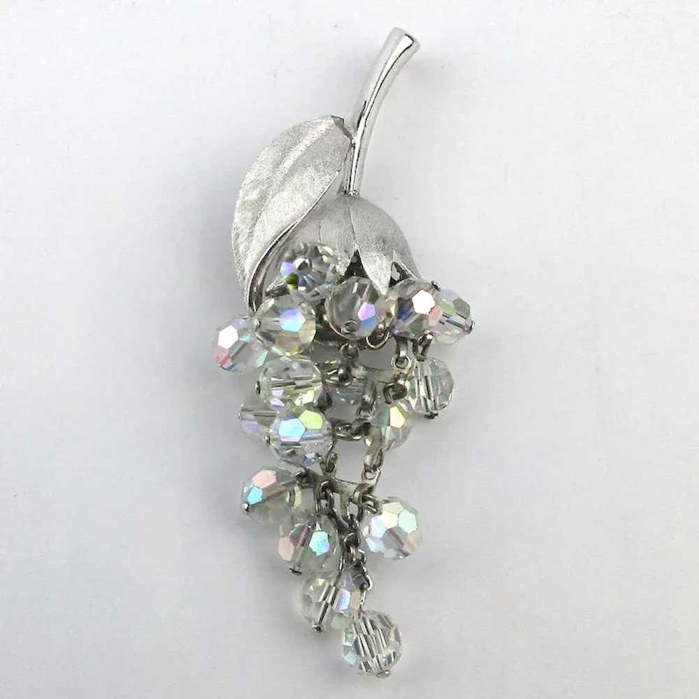 Bunch of Austrian Crystal Grapes Pin Brooch Auror… - image 2