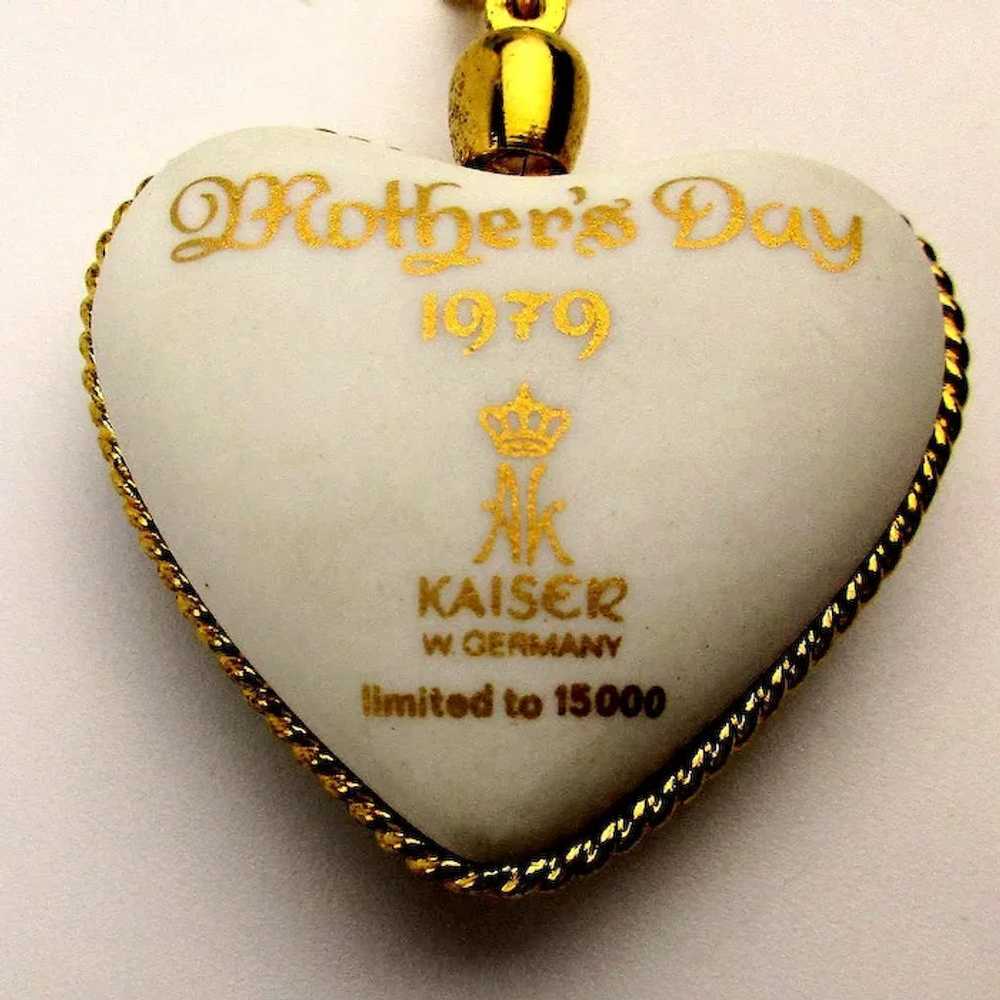 Vintage 1979 Kaiser Porcelain Heart ~ Mother's Da… - image 5