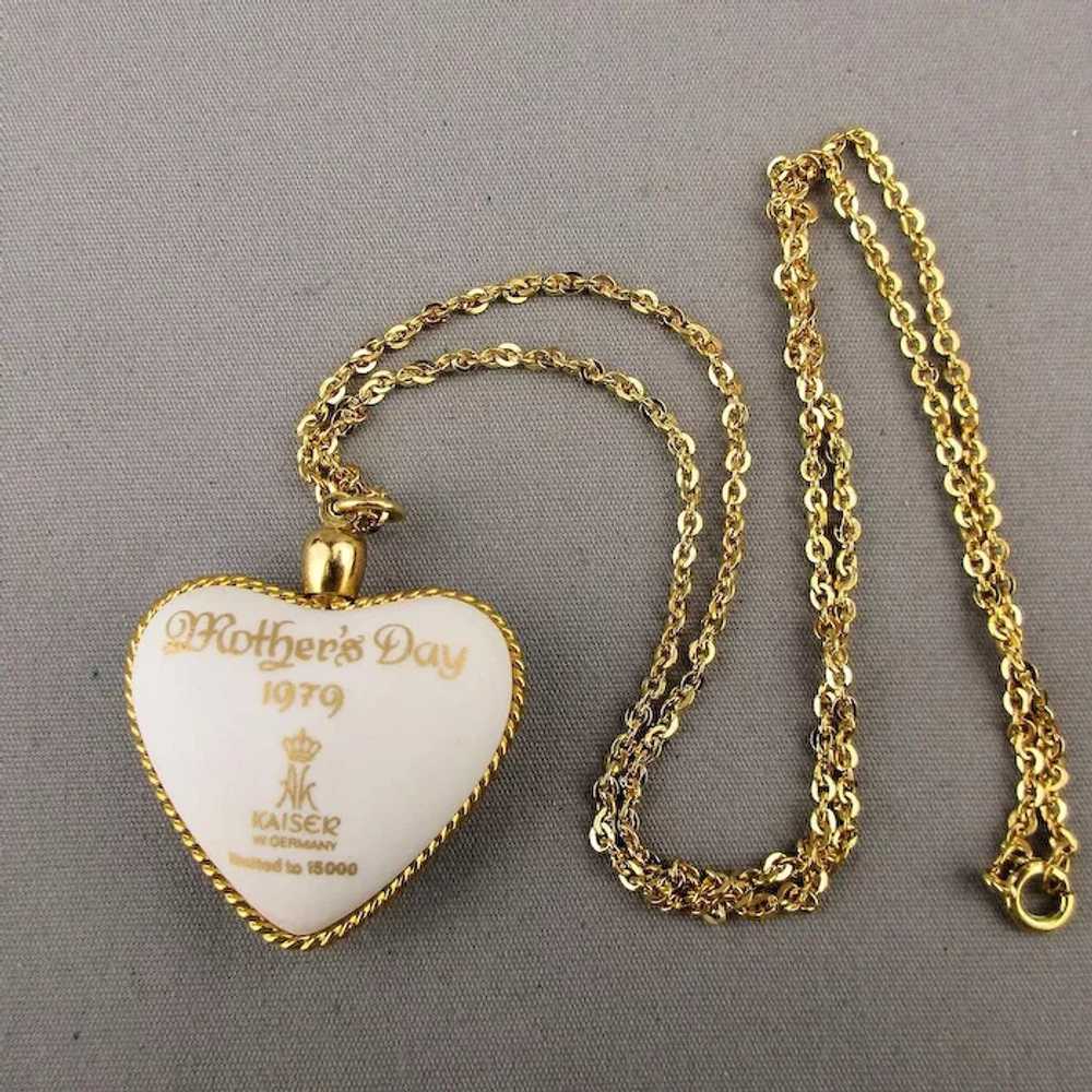 Vintage 1979 Kaiser Porcelain Heart ~ Mother's Da… - image 7