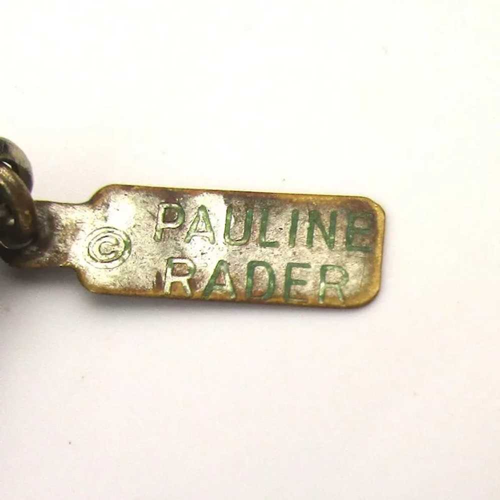 Pauline Rader Long Purple Glass Bead Necklace - image 4