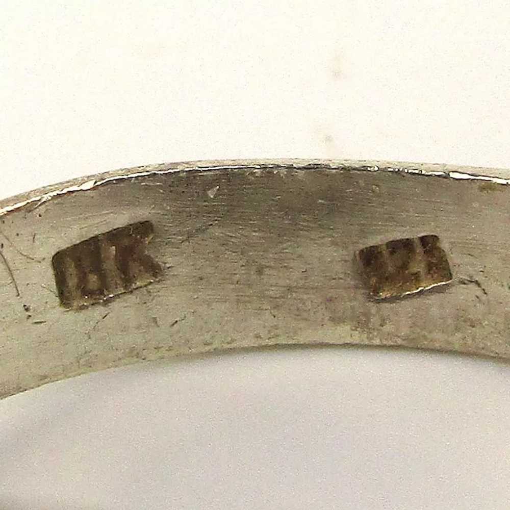 Mixed Metals Sterling Silver 18K Gold Ladies Ring - image 6