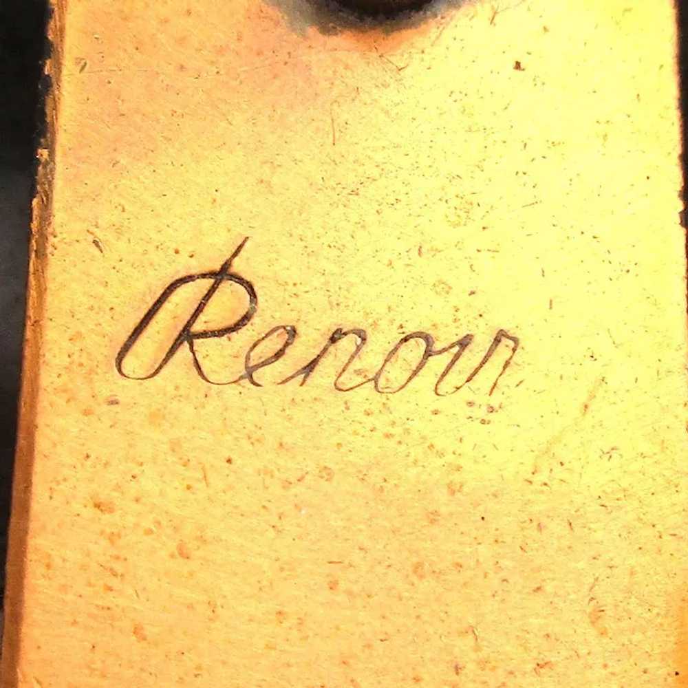 Signed Modernist RENOIR Pin Brooch Copper Deco Do… - image 4