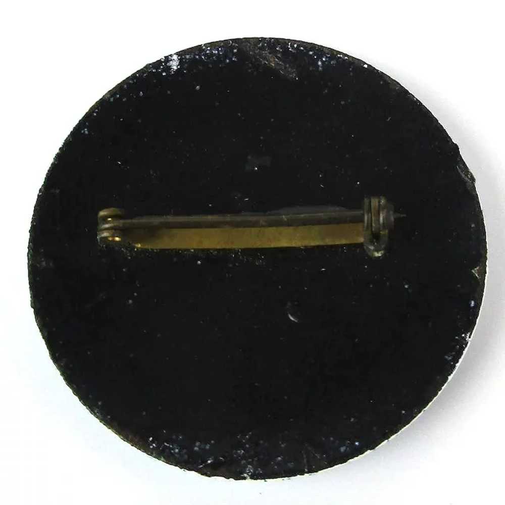Vintage Austrian Enamel Pin Intricate Handpainted… - image 3