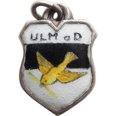 800 Silver & Enamel ULM Vintage Estate Charm - So… - image 1