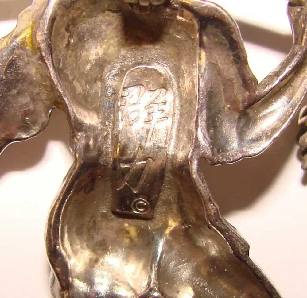 Fabulous LUCKY CHARMS Water Carrier 1940's Brooch - image 3