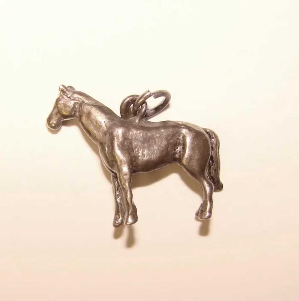 Awesome Sterling HORSE Vintage Charm - image 2