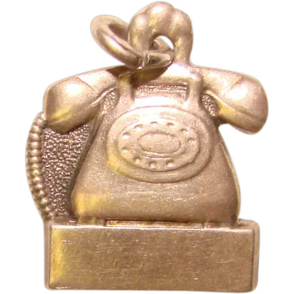 Sterling Rotary Phone Vintage Charm - image 1