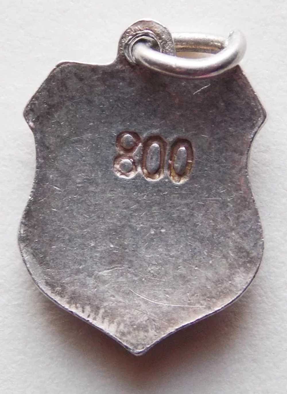 Vintage WIESBADEN 800 Silver & Enamel Charm - Sou… - image 2