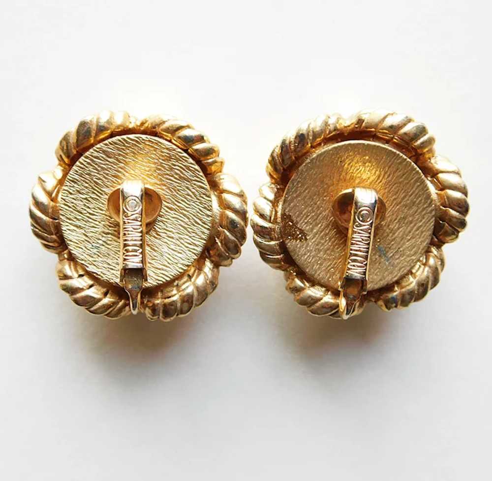 Fabulous Aurora Rhinestone Vintage Earrings - Sig… - image 2
