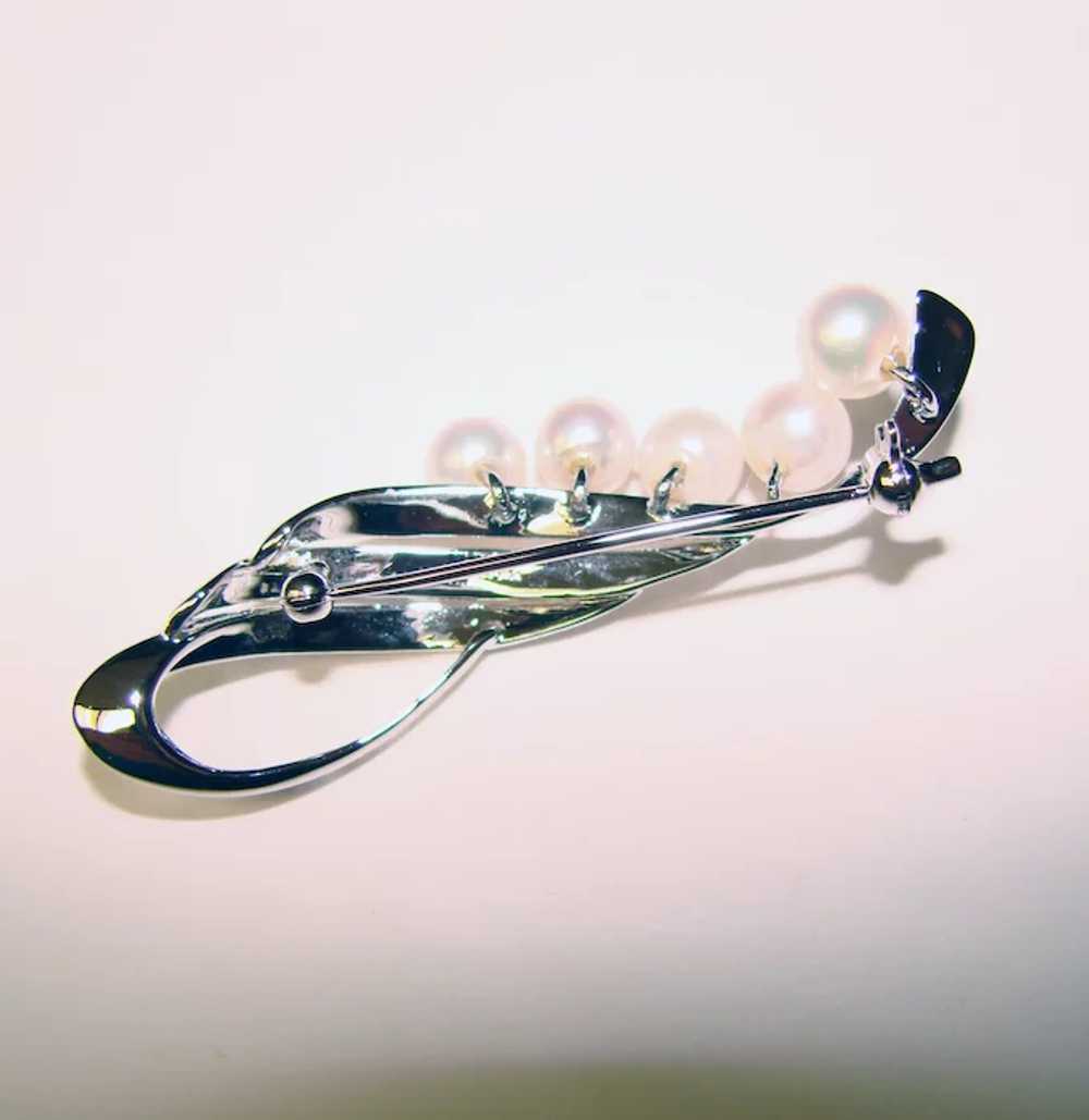 Beautiful Sterling & Akoya Cultured Pearls Vintag… - image 2