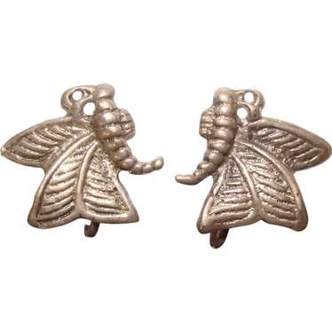 Gorgeous Sterling Butterfly Vintage Earrings - Sc… - image 1