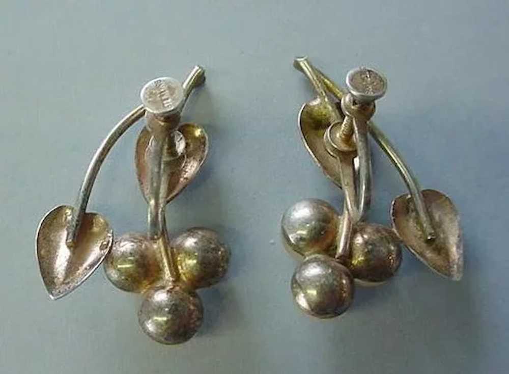 VINTAGE Art Deco Sterling Brooch and Earrings Ste… - image 4