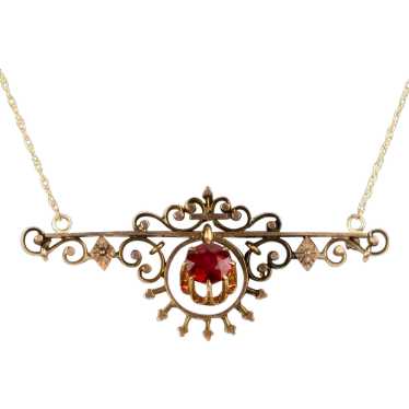 Victorian 14K Rose Gold Pendant Necklace