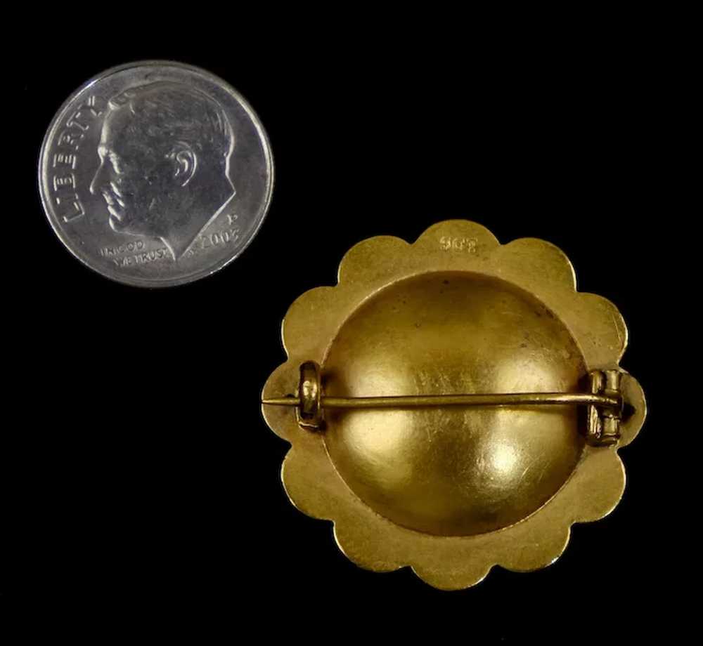 Enchanting Victorian 9ct Gold Paste Pin - image 5