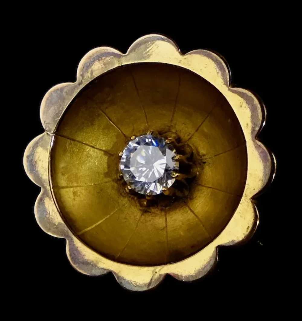 Enchanting Victorian 9ct Gold Paste Pin - image 7