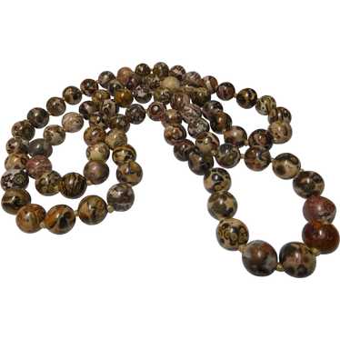 31-inch length Jasper Bead Strand Necklace - image 1