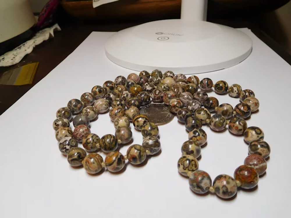 31-inch length Jasper Bead Strand Necklace - image 3