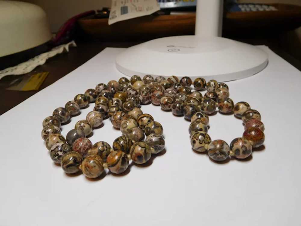 31-inch length Jasper Bead Strand Necklace - image 5