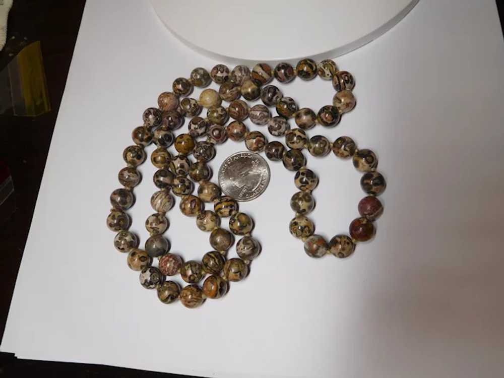 31-inch length Jasper Bead Strand Necklace - image 7