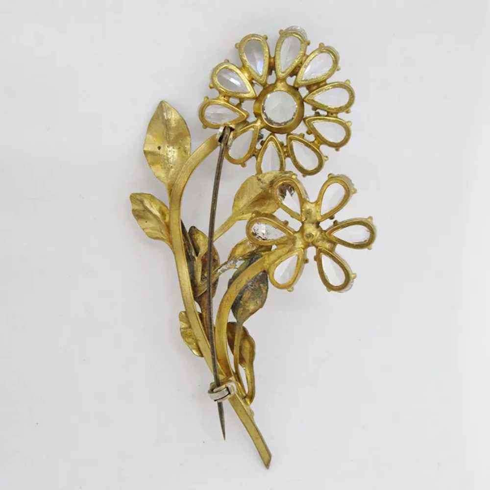 Charming Dimensional Sparkling Flower Pin - image 2