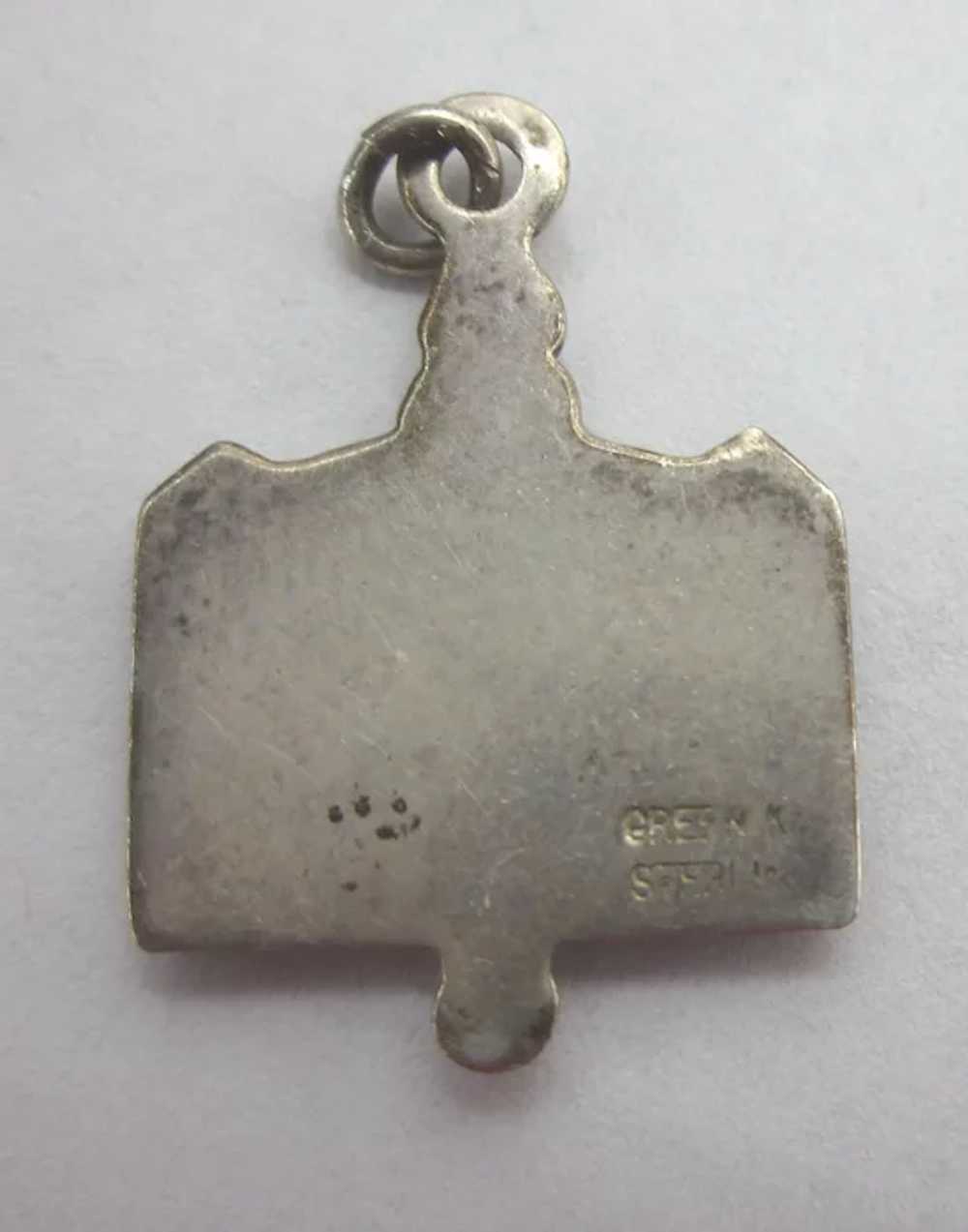 Vintage Sterling Perfect Attendance Charm - Schoo… - image 2