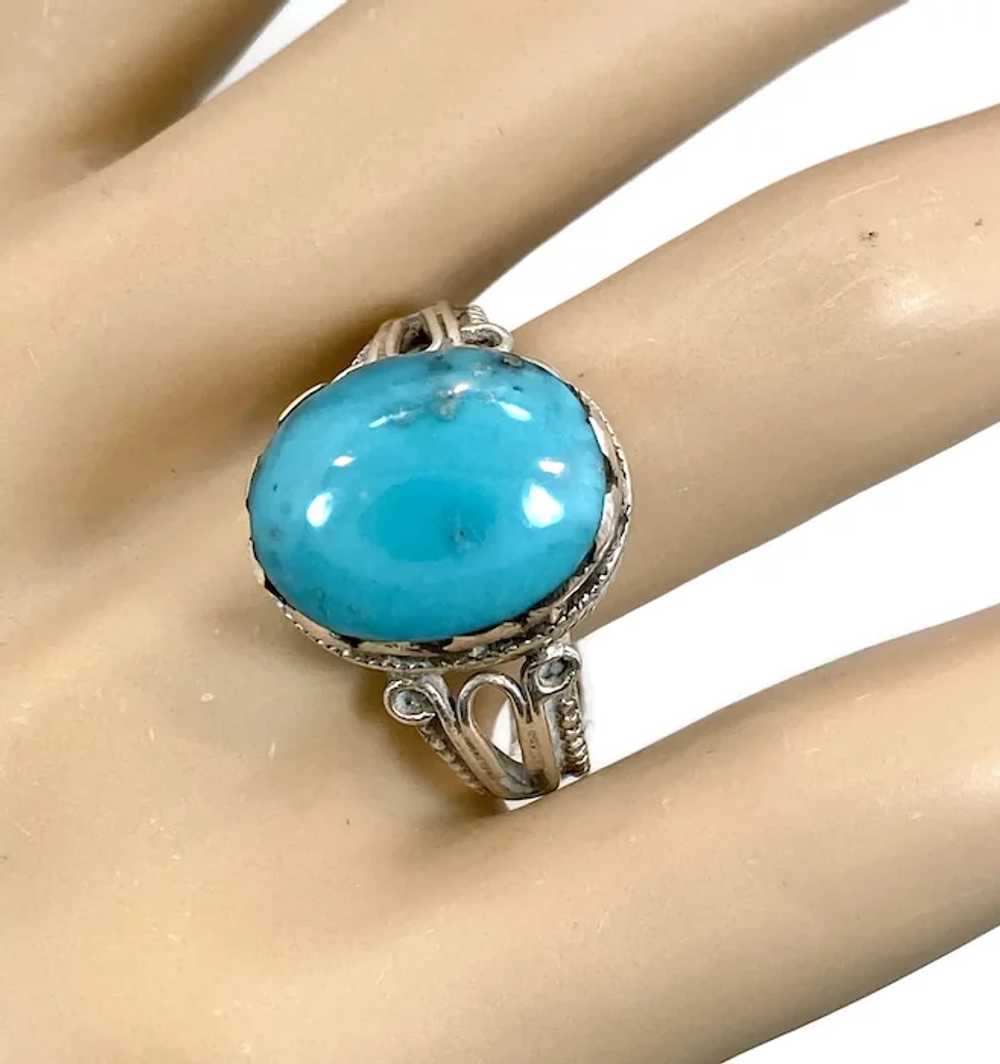 Turquoise Ring, Afghan Ring, Middle Eastern, Old … - image 2