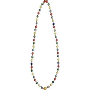 Multicolored Beaded Endless Necklace Costume Jewel