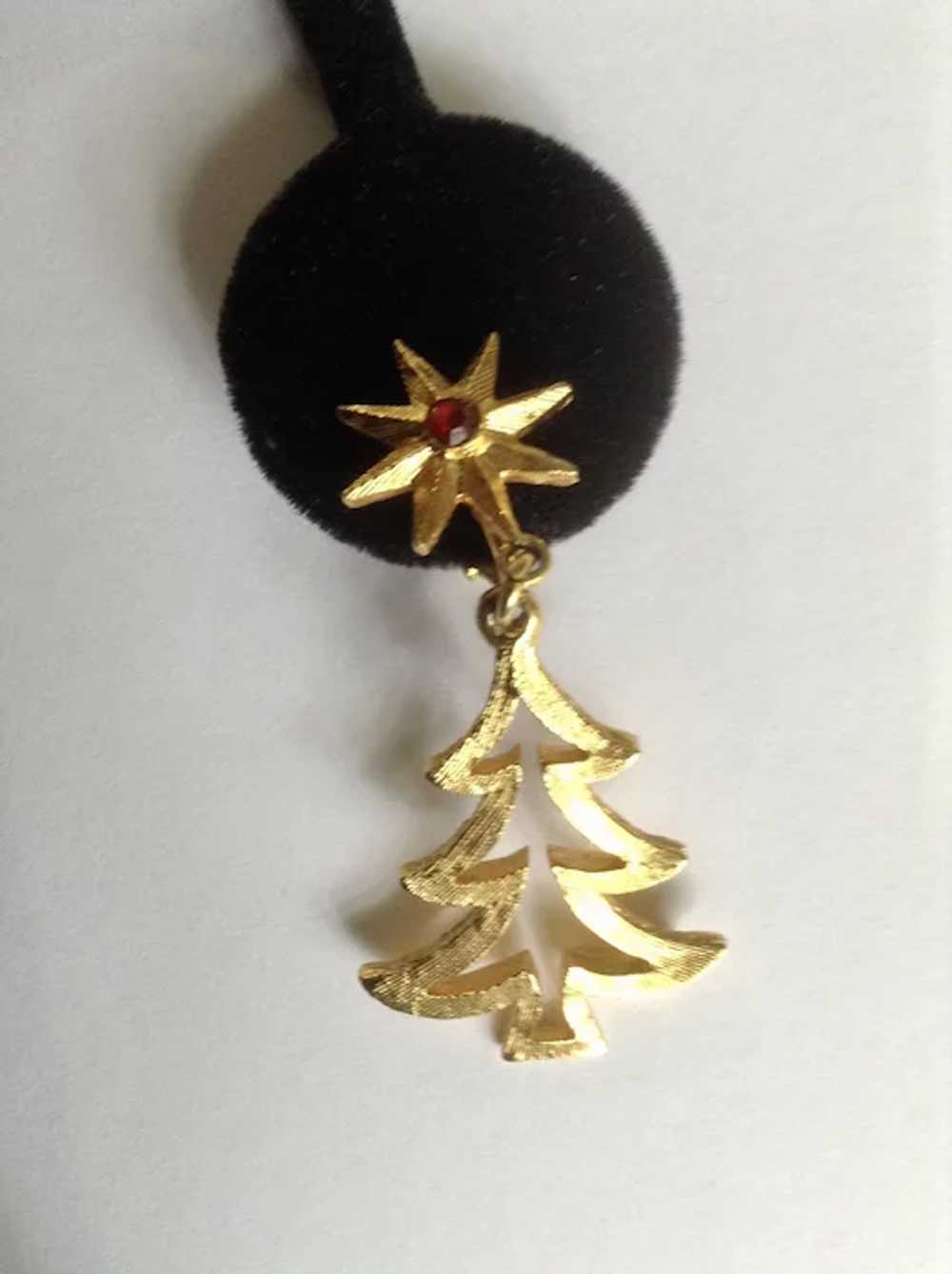 Christmas Trees Crystal Red Rhinestone Star Lynne… - image 2