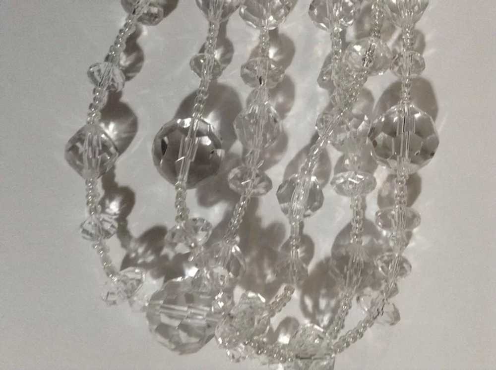 Beautiful Sparkle Beaded Necklace Crystal & Plast… - image 3