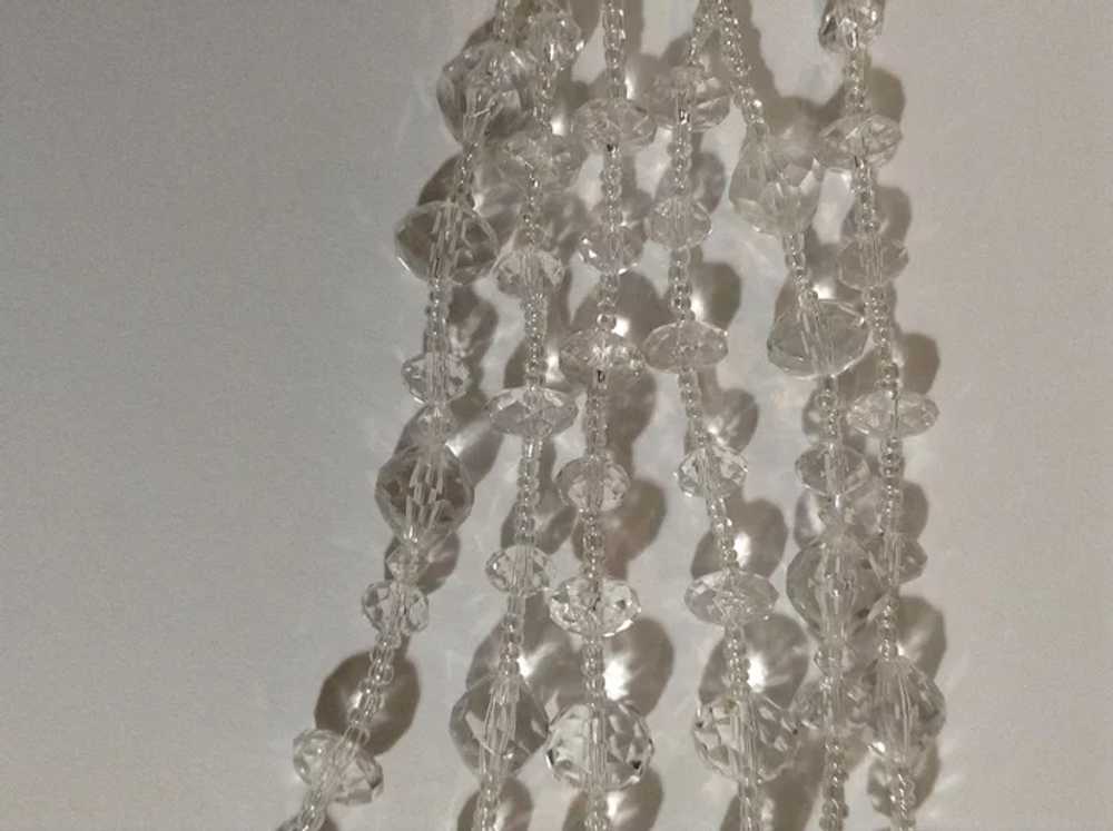 Beautiful Sparkle Beaded Necklace Crystal & Plast… - image 4
