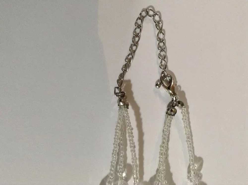 Beautiful Sparkle Beaded Necklace Crystal & Plast… - image 5