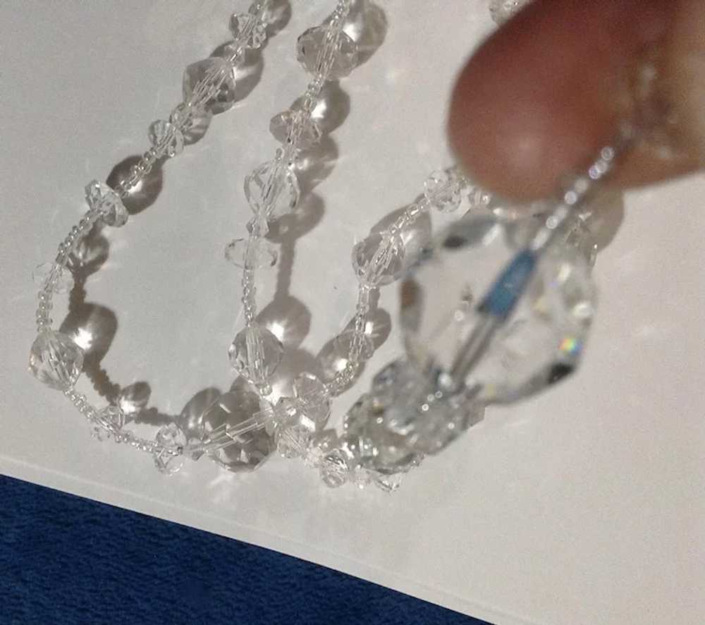 Beautiful Sparkle Beaded Necklace Crystal & Plast… - image 6