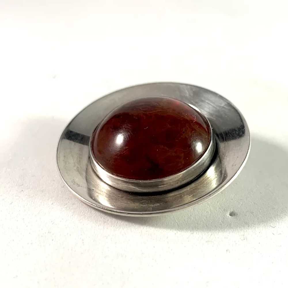 Niels Erik From, Denmark 1950-60s Sterling Amber … - image 2