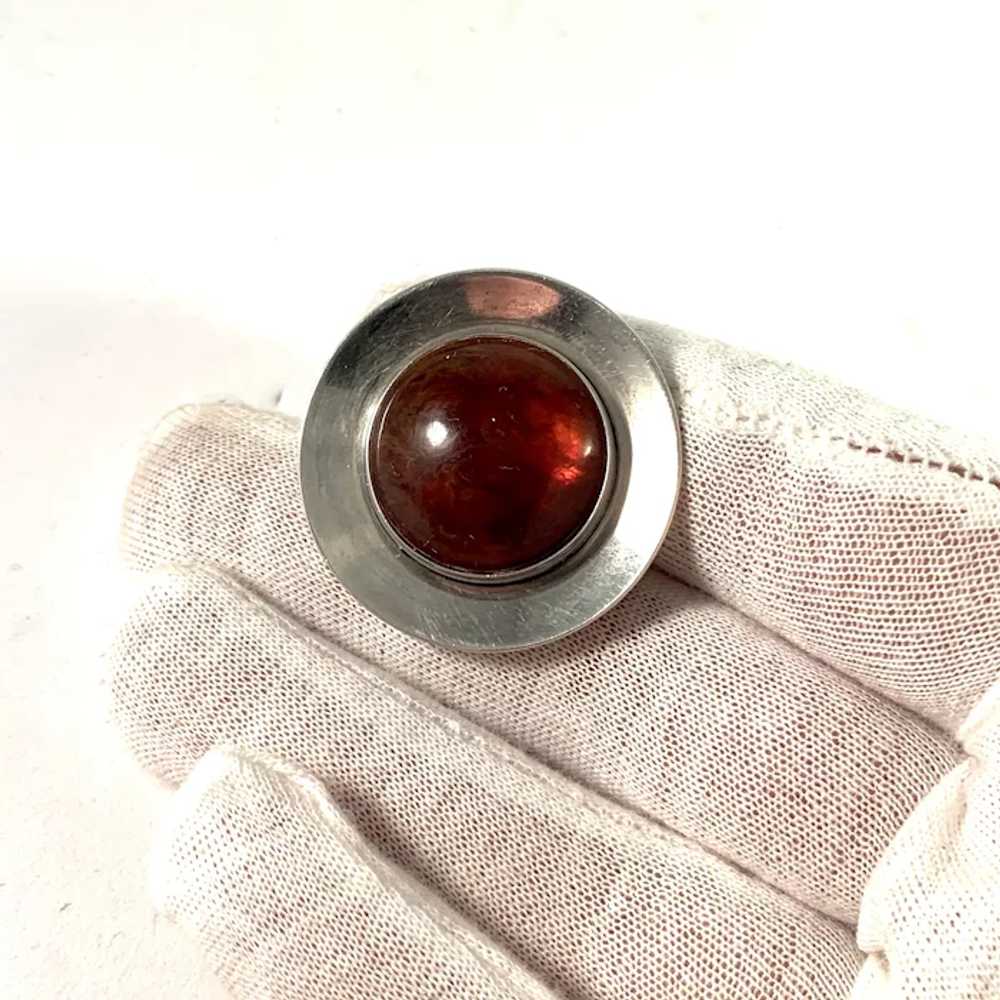 Niels Erik From, Denmark 1950-60s Sterling Amber … - image 3