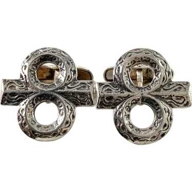 Jorma Laine, Modernist Silver outlets Cuff Links, Finland 1975